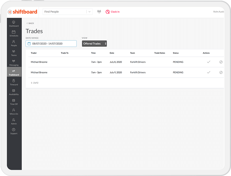 Shift Trading